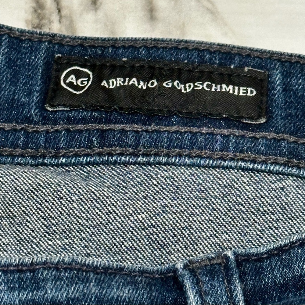 AG Adriano Goldschmied Dark Blue Wash Slim Straight Leg Jeans Matchstick - Picture 4 of 12